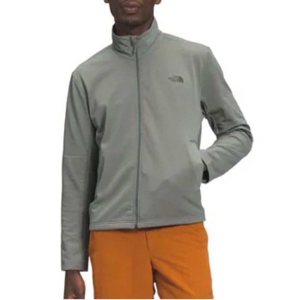 The North Face Men’s Wayroute Full Zip Fleece Jacket Sz Large Agave Green EUC - Picture 3 of 15